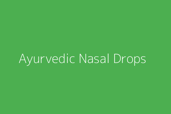 Nasal Drops
